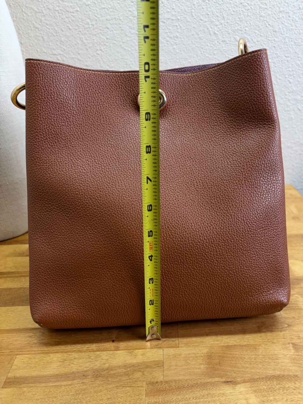 Coach Charlie Bucket Bag Saddle Tan Polished Pebble Leather Shoulder Bag 55200 - Picture 7 of 11